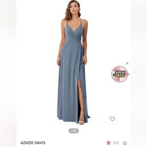 Azazie Davis in Twilight, size A6. No alterations. Worn once, dry cleaned